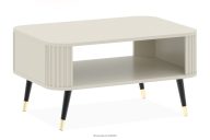 Cremefarbener Couchtisch mit Riffelung