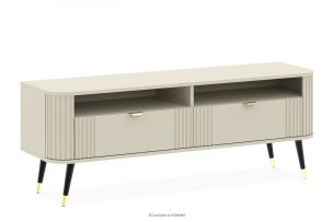 PURA, https://konsimo.de/kollektion/pura/ Cremefarbener TV-Schrank mit Riffelung cremefarben - Foto