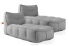 Bequeme Gartenliege aus Outdoor-Gewebestoff 2-tlg. schwarz/weiß