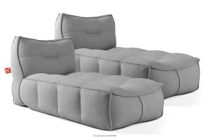 LOVIA, https://konsimo.de/kollektion/lovia/ Bequeme Gartenliege aus Outdoor-Gewebestoff 2-tlg. schwarz/weiß schwarz/weiß - Foto