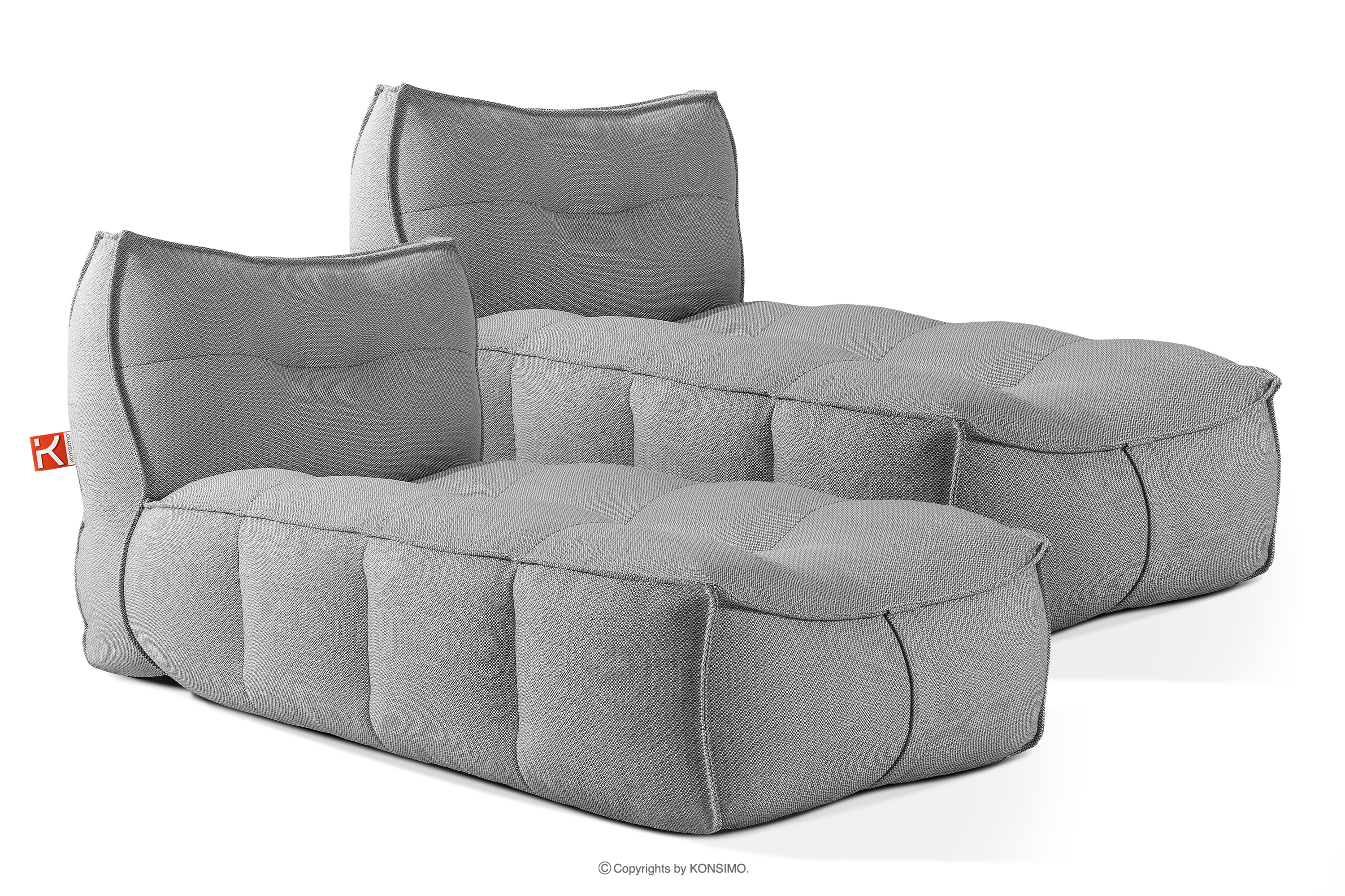 Bequeme Gartenliege aus Outdoor-Gewebestoff 2-tlg. schwarz/weiß