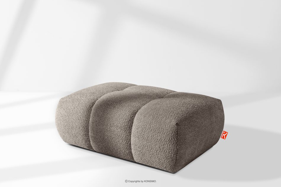 LIRA Sitzhocker aus Bouclé-Stoff in Grau grau - Foto 7