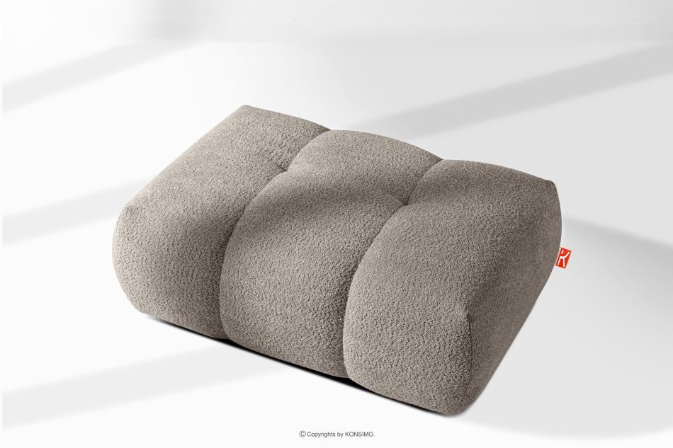 LIRA Sitzhocker aus Bouclé-Stoff in Grau grau - Foto 8