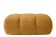 Sitzhocker im Japandi-Stil aus Bouclé in Honig
