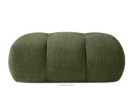 Sitzhocker im Japandi-Stil aus Bouclé in Oliv