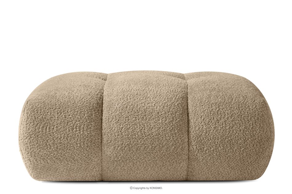 LIRA Sitzhocker aus Bouclé-Stoff in Beige beige - Foto 0