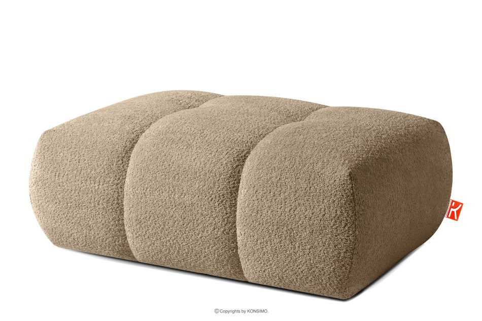 LIRA Sitzhocker aus Bouclé-Stoff in Beige beige - Foto 2