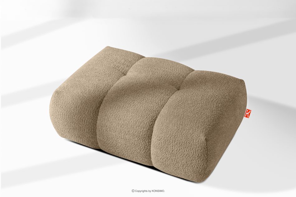 LIRA Sitzhocker aus Bouclé-Stoff in Beige beige - Foto 8