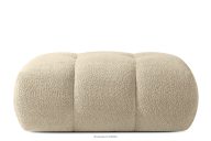 Sitzhocker aus Bouclé-Stoff in Hellbeige