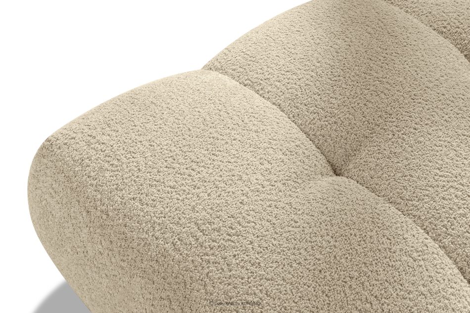 LIRA Sitzhocker aus Bouclé-Stoff in Hellbeige hellbeige - Foto 4