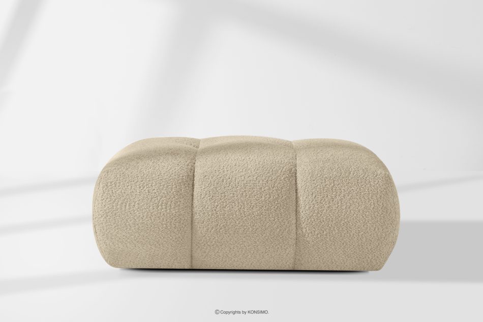 LIRA Sitzhocker aus Bouclé-Stoff in Hellbeige hellbeige - Foto 1