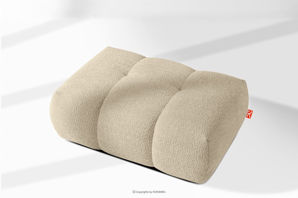 LIRA Sitzhocker aus Bouclé-Stoff in Hellbeige hellbeige - Foto 8