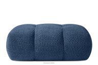 Sitzhocker im Japandi-Stil aus Bouclé in Marineblau