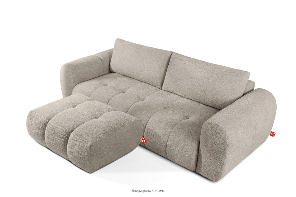 LIRA Dreisitziges Sofa aus Bouclé-Stoff in Grau grau - Foto 7
