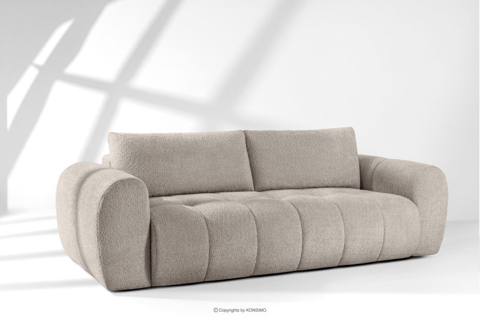LIRA Dreisitziges Sofa aus Bouclé-Stoff in Grau grau - Foto 1