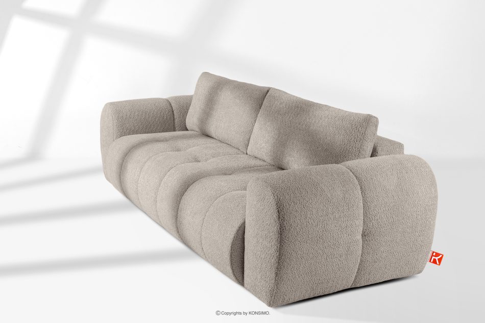 LIRA Dreisitziges Sofa aus Bouclé-Stoff in Grau grau - Foto 20