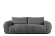 Boucle-Sofa im Japandi-Stil, dunkelgrau