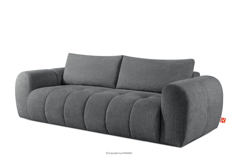 LIRA Boucle-Sofa im Japandi-Stil, dunkelgrau dunkelgrau - Foto 3