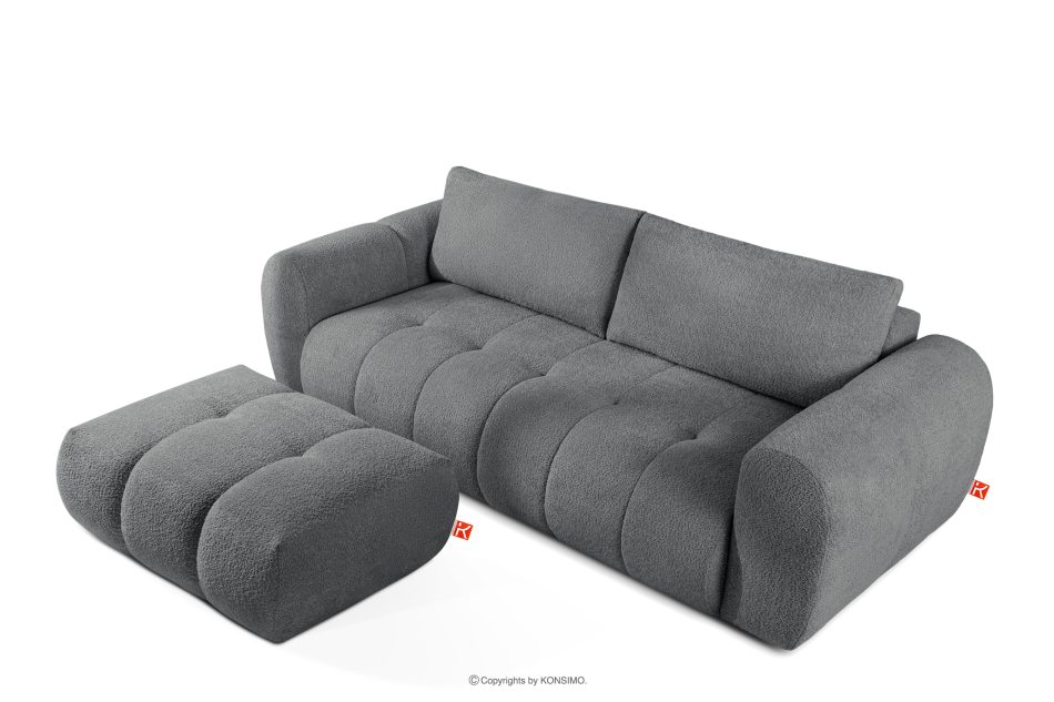 LIRA Boucle-Sofa im Japandi-Stil, dunkelgrau dunkelgrau - Foto 6