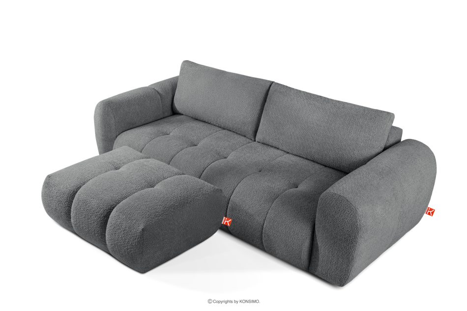 LIRA Boucle-Sofa im Japandi-Stil, dunkelgrau dunkelgrau - Foto 7