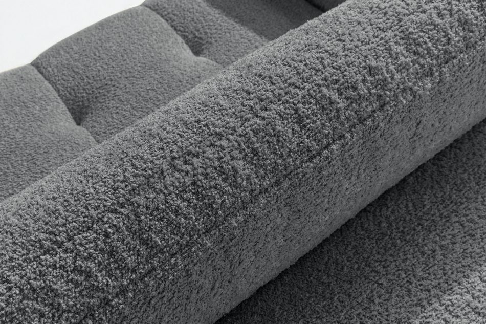 LIRA Boucle-Sofa im Japandi-Stil, dunkelgrau dunkelgrau - Foto 12