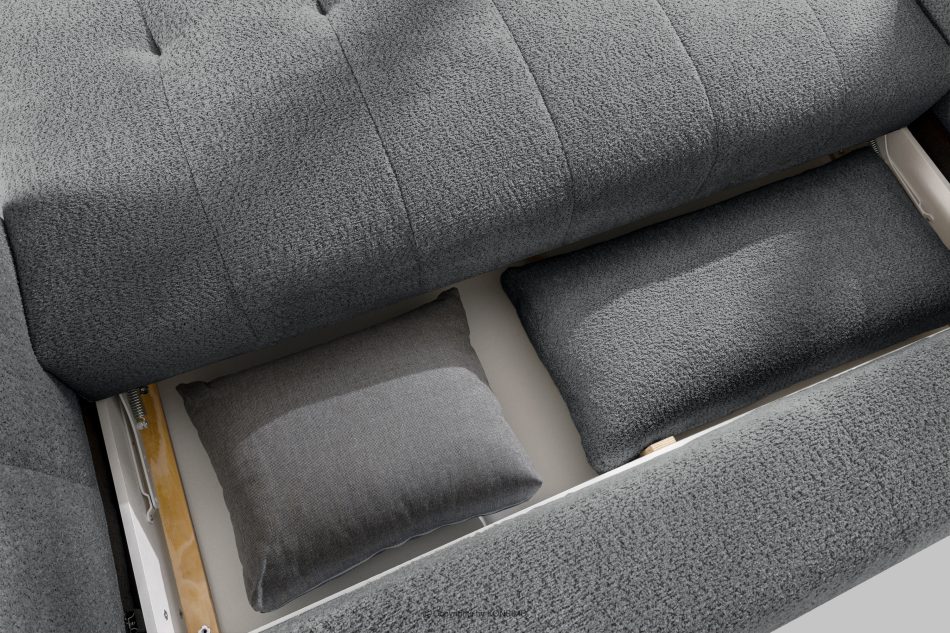 LIRA Boucle-Sofa im Japandi-Stil, dunkelgrau dunkelgrau - Foto 16