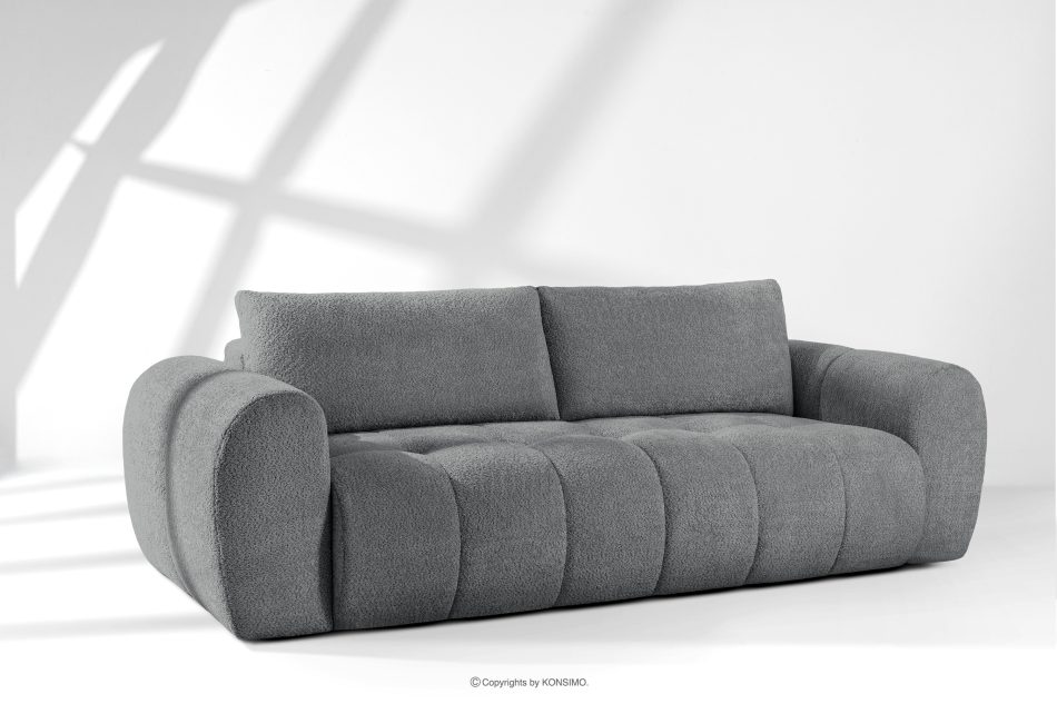 LIRA Boucle-Sofa im Japandi-Stil, dunkelgrau dunkelgrau - Foto 1