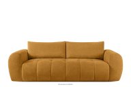 Bouclé-Sofa im Japandi-Stil in Honig