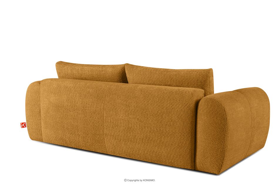 LIRA Bouclé-Sofa im Japandi-Stil in Honig honigfarben - Foto 4