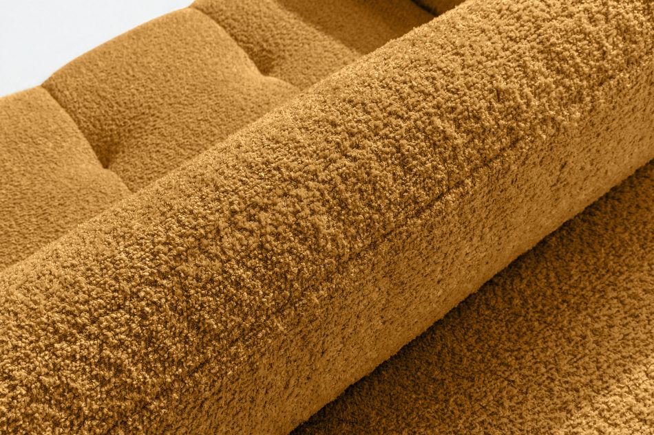 LIRA Bouclé-Sofa im Japandi-Stil in Honig honigfarben - Foto 12