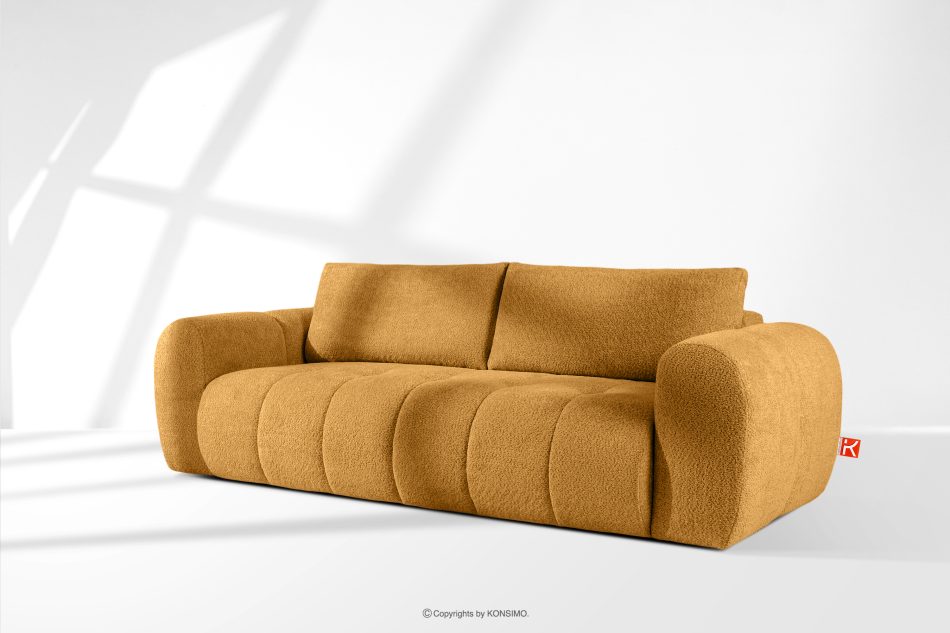 LIRA Bouclé-Sofa im Japandi-Stil in Honig honigfarben - Foto 18