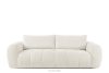 Dreisitziges Sofa aus Bouclé-Stoff in Weiß