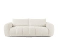 Dreisitziges Sofa aus Bouclé-Stoff in Weiß