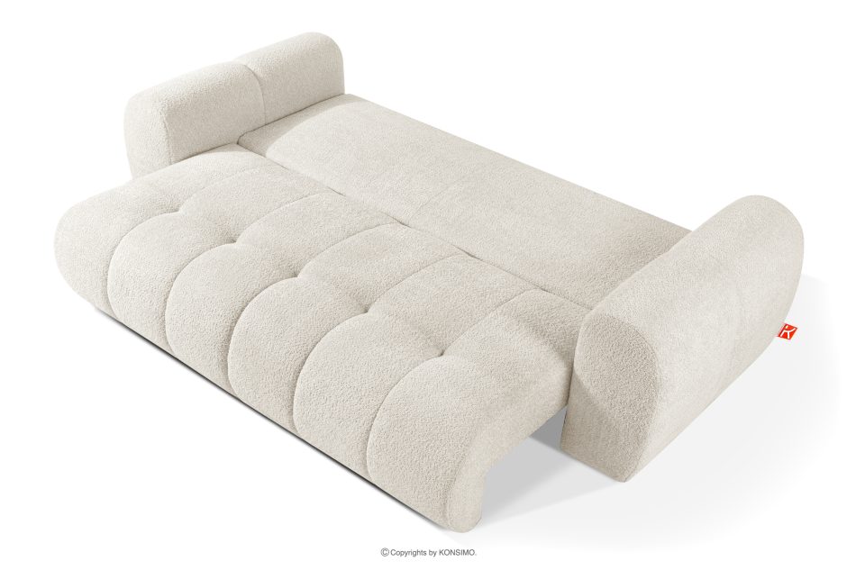 LIRA Dreisitziges Sofa aus Bouclé-Stoff in Weiß weiß - Foto 5