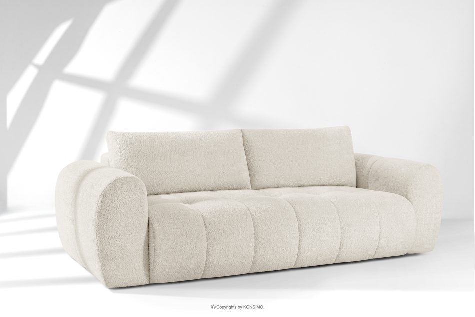 LIRA Dreisitziges Sofa aus Bouclé-Stoff in Weiß weiß - Foto 1