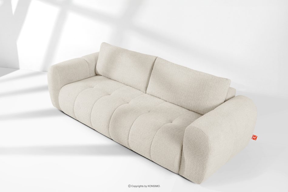 LIRA Dreisitziges Sofa aus Bouclé-Stoff in Weiß weiß - Foto 19