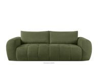 Bouclé-Sofa im Japandi-Stil in Oliv