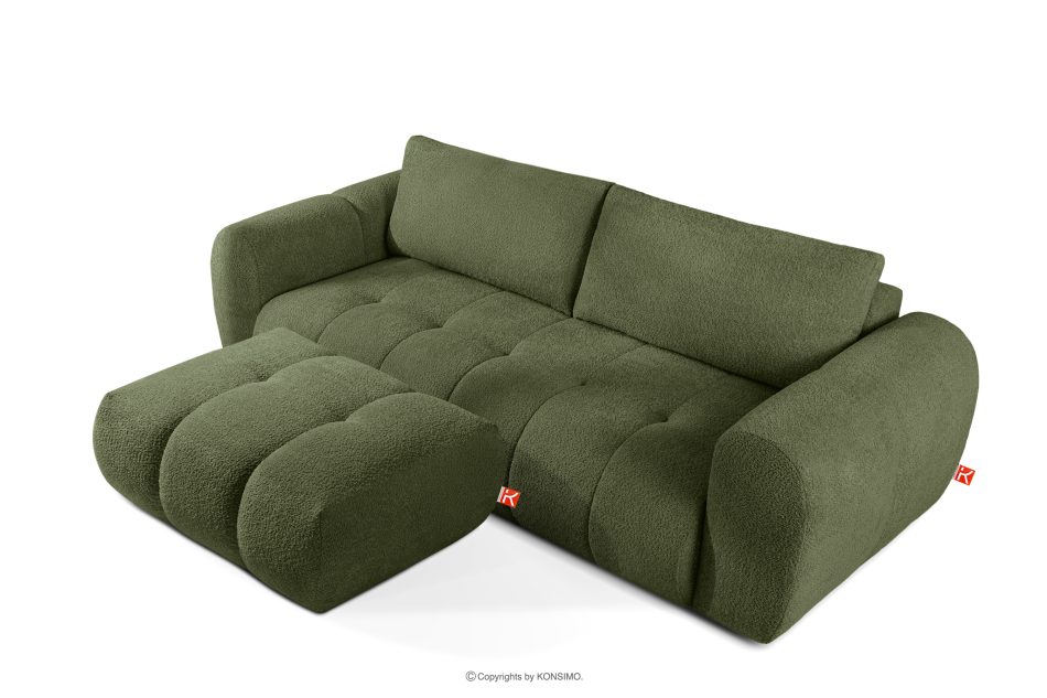 LIRA Bouclé-Sofa im Japandi-Stil in Oliv olivgrün - Foto 7