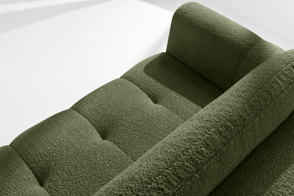 LIRA Bouclé-Sofa im Japandi-Stil in Oliv olivgrün - Foto 9