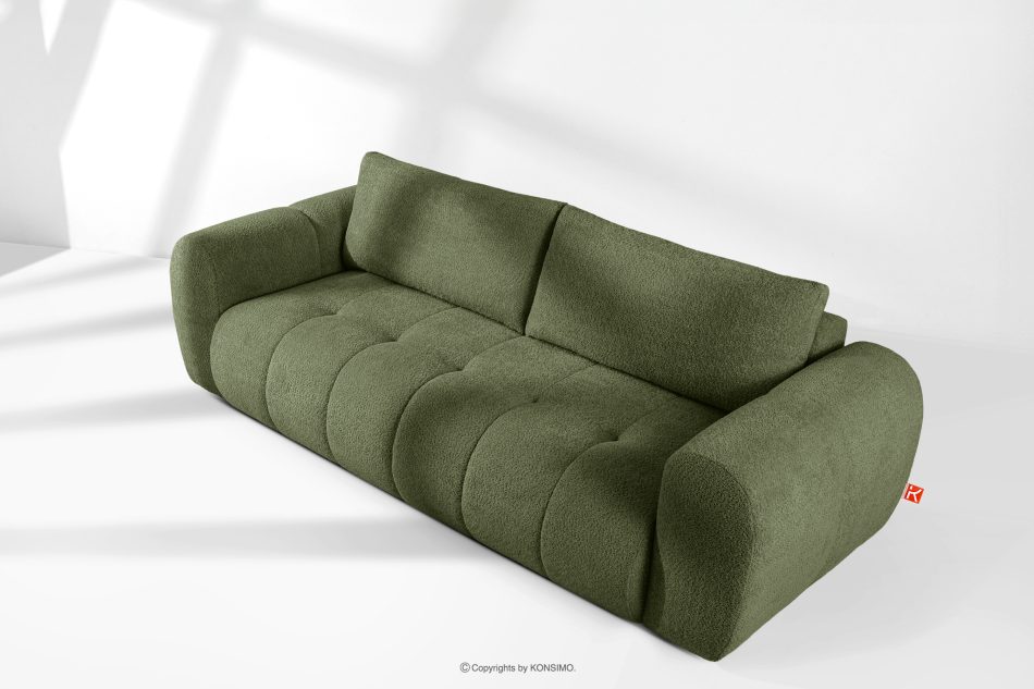 LIRA Bouclé-Sofa im Japandi-Stil in Oliv olivgrün - Foto 19