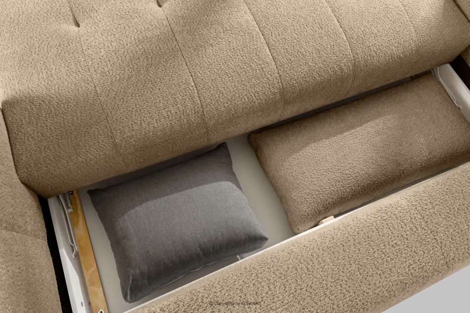 LIRA Dreisitziges Sofa aus Bouclé-Stoff in Beige beige - Foto 16
