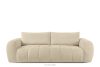 Dreisitziges Sofa aus Bouclé-Stoff in Hellbeige