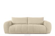 Dreisitziges Sofa aus Bouclé-Stoff in Hellbeige