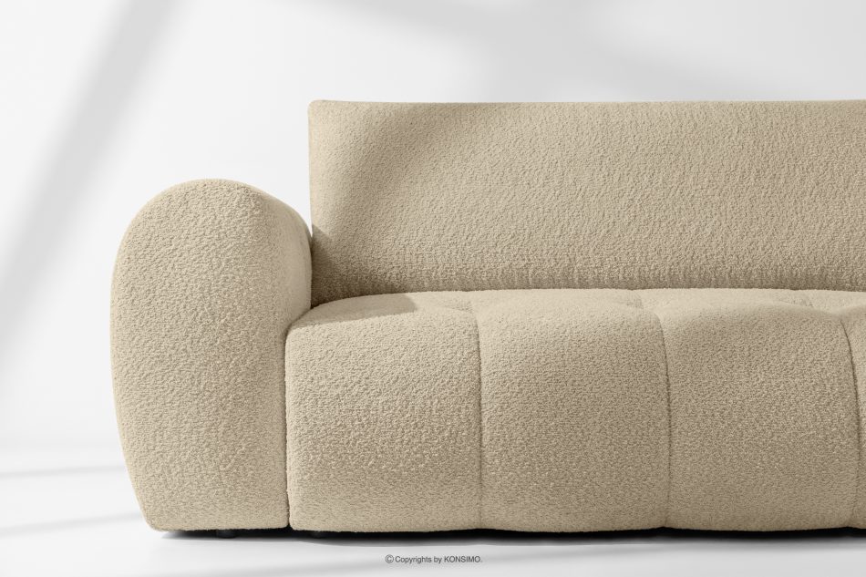 LIRA Dreisitziges Sofa aus Bouclé-Stoff in Hellbeige hellbeige - Foto 8