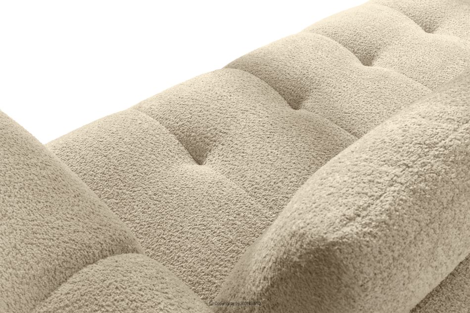 LIRA Dreisitziges Sofa aus Bouclé-Stoff in Hellbeige hellbeige - Foto 10