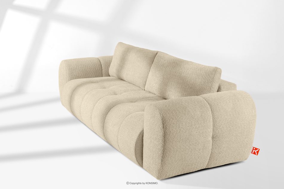 LIRA Dreisitziges Sofa aus Bouclé-Stoff in Hellbeige hellbeige - Foto 20
