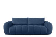 Bouclé-Sofa im Japandi-Stil in Marineblau