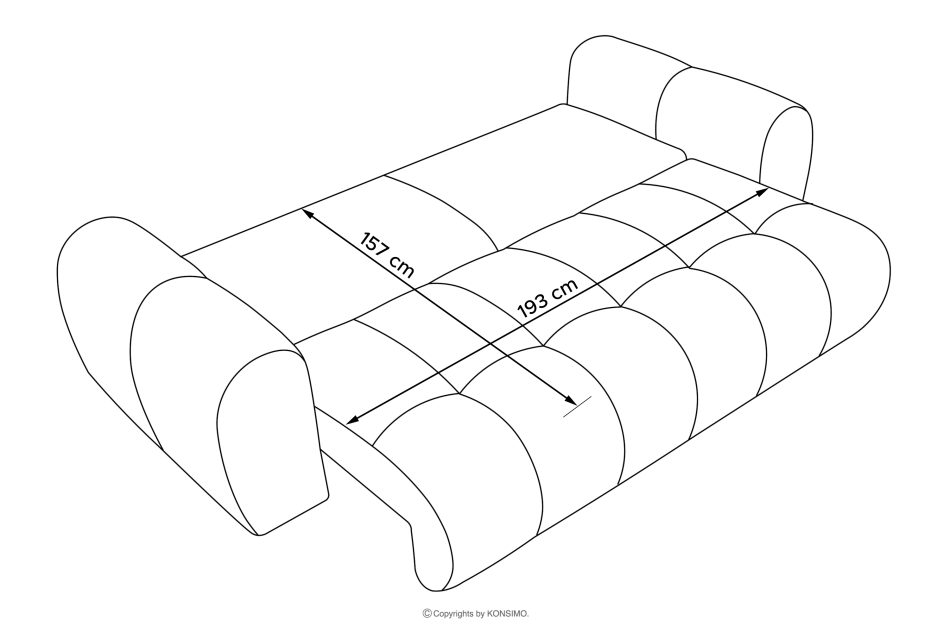 LIRA Dreisitziges Sofa aus Bouclé-Stoff in Beige beige - Foto 23