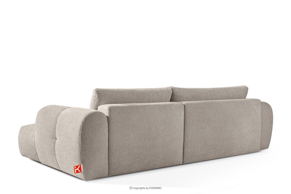 LIRA Ecksofa aus Bouclé-Stoff in Grau, rechts grau - Foto 4