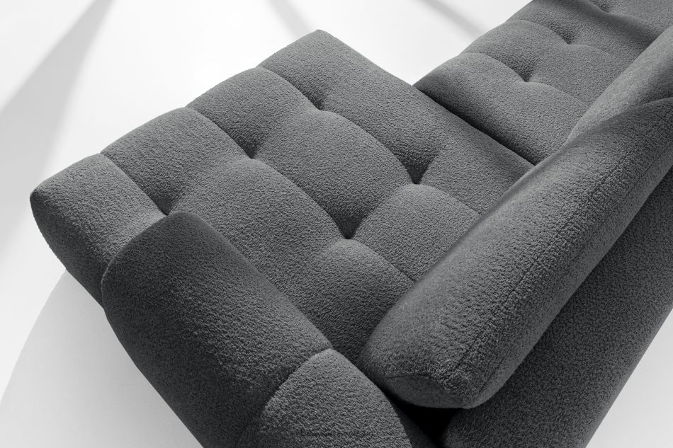 LIRA Ecksofa Boucle im Japandi-Stil dunkelgrau rechts dunkelgrau - Foto 10